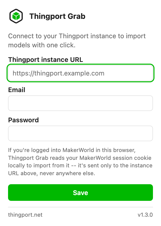 Popup before setup